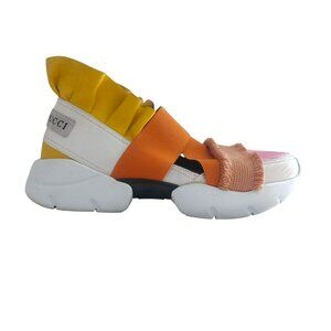 EMILIO PUCCI Designer Streetwear Sneakers Size 7.5 Colorful Leather Dopamine GUC